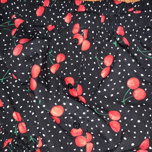 50s inspired black and white dress with cherries - Picture 6 of 10